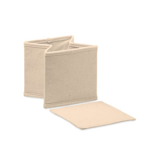 Porta oggetti piccolo 220 gr/m² beige - personalizzabile con logo