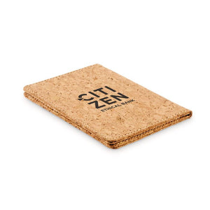 Porta passaporto in sughero beige - personalizzabile con logo