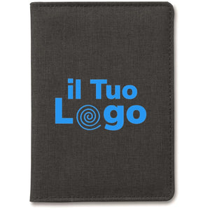 Porta passaporto RFID Nero - personalizzabile con logo