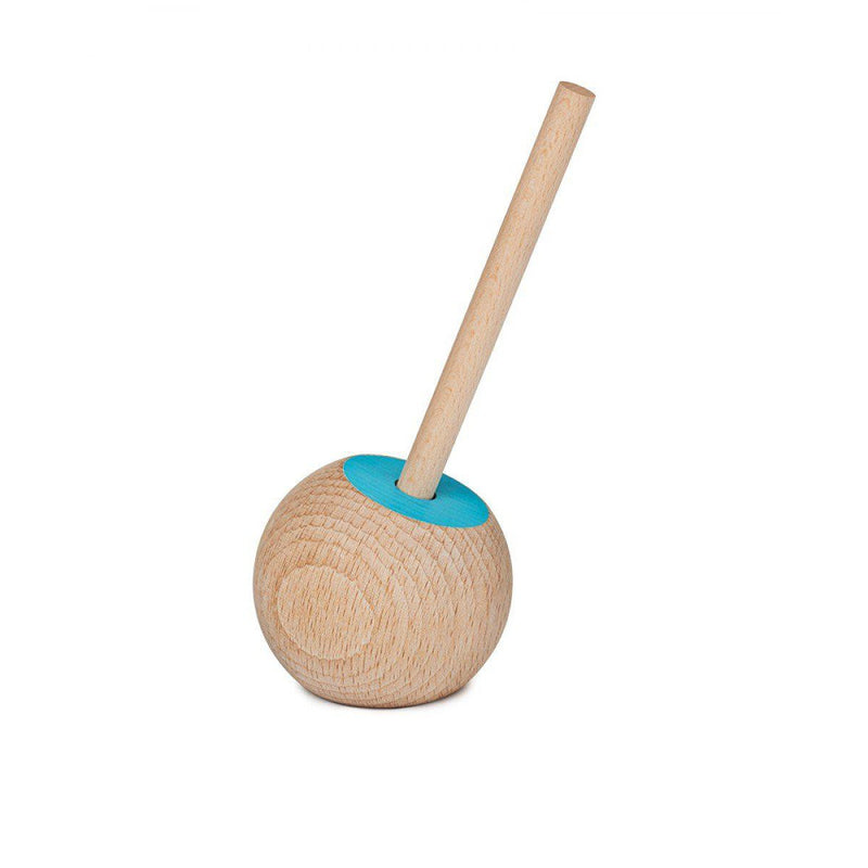 Porta penna in legno con penna artigianale Azzurro - personalizzabile con logo