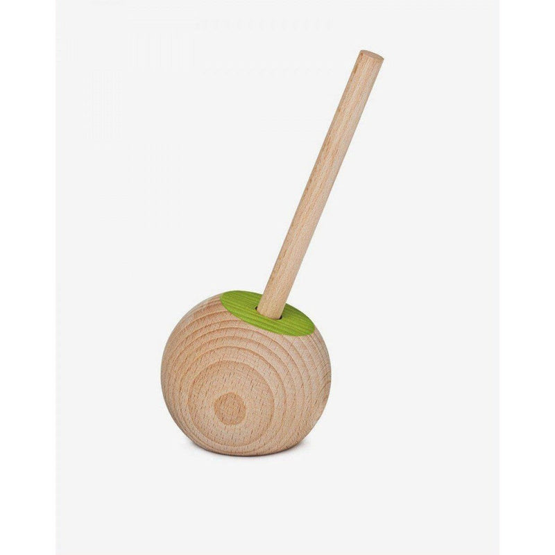 Porta penna in legno con penna artigianale Verde - personalizzabile con logo