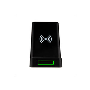 Porta penne wireless 5W logo retroilluminato nero - personalizzabile con logo