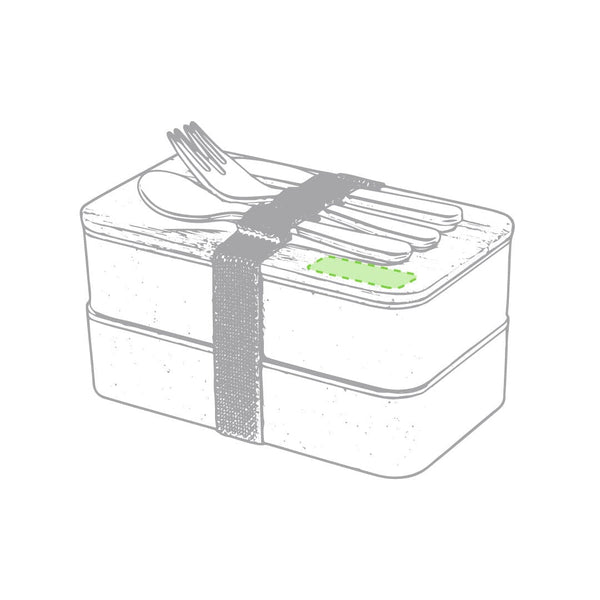 Porta Pranzo Antibatterico Fandex bianco - personalizzabile con logo