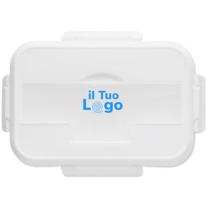 Porta pranzo con posate in PP - personalizzabile con logo
