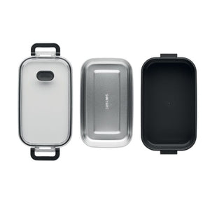 Porta pranzo in PP e acciaio inox riciclato - personalizzabile con logo