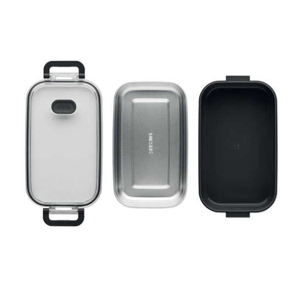 Porta pranzo in PP e acciaio inox riciclato - personalizzabile con logo