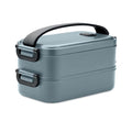 Porta pranzo in PP riciclato con divisorio blu navy - personalizzabile con logo