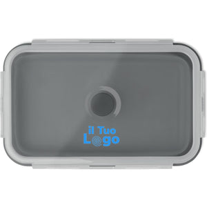 Porta pranzo in silicone pieghevole - personalizzabile con logo