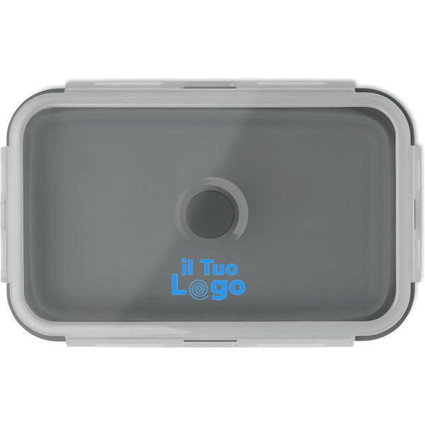 Porta pranzo in silicone pieghevole - personalizzabile con logo