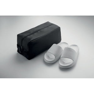 Porta scarpe in 600D RPET Nero - personalizzabile con logo