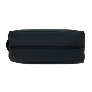 Porta scarpe in 600D RPET Nero - personalizzabile con logo