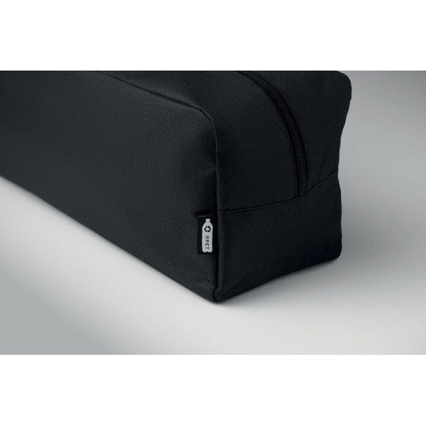 Porta scarpe in 600D RPET Nero - personalizzabile con logo