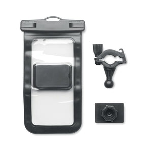 Porta telefono da bicicletta Nero - personalizzabile con logo