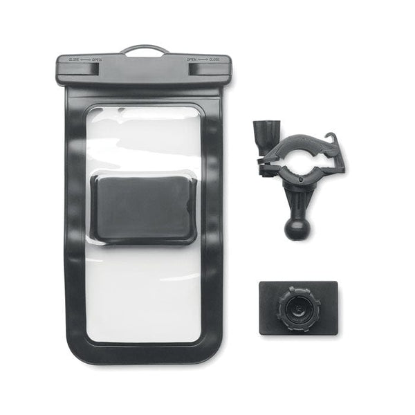 Porta telefono da bicicletta Nero - personalizzabile con logo