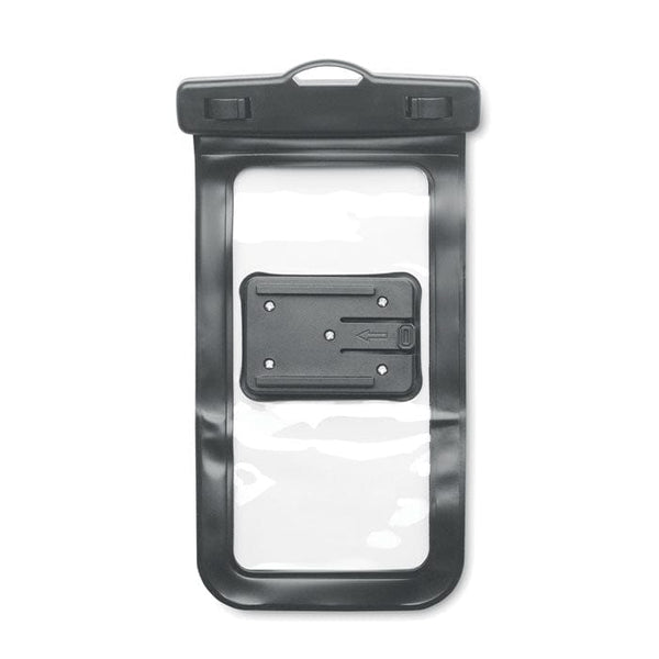 Porta telefono da bicicletta Nero - personalizzabile con logo