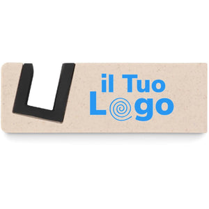 Porta telefono in bamboo/ABS - personalizzabile con logo