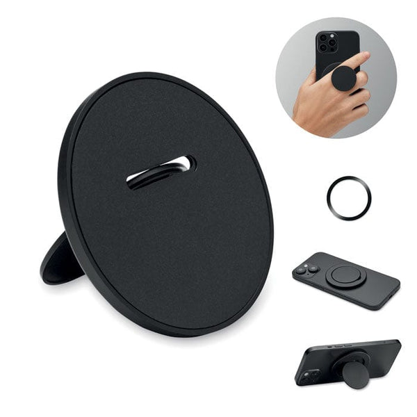 Porta telefono magnetico Nero - personalizzabile con logo