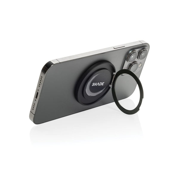 Porta telefono magnetico Terra Magnetic RCS grigio - personalizzabile con logo