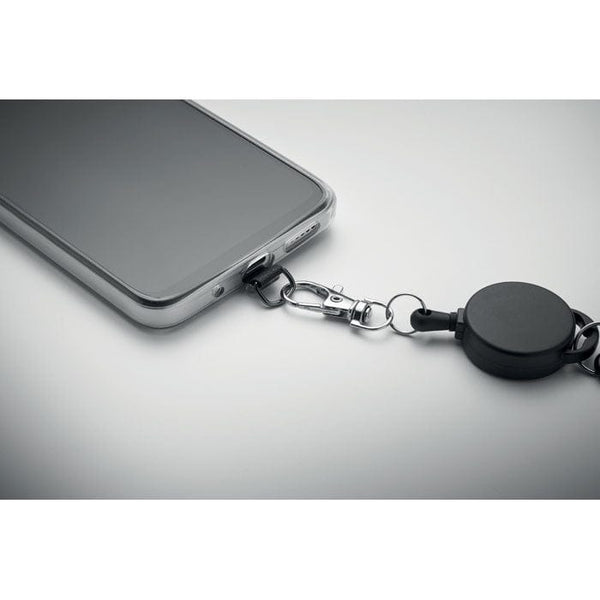 Porta telefono retrattile Nero - personalizzabile con logo