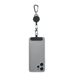 Porta telefono retrattile Nero - personalizzabile con logo
