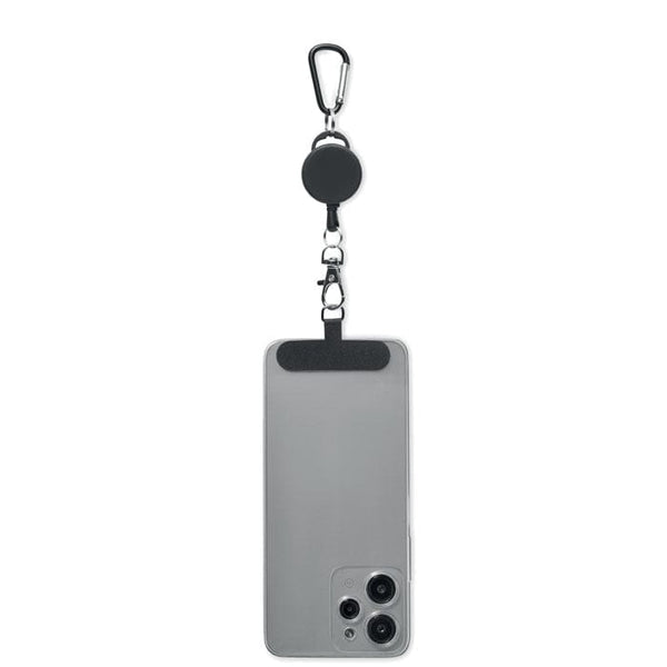 Porta telefono retrattile Nero - personalizzabile con logo