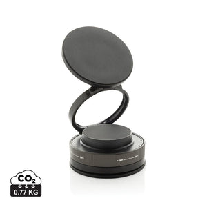 Porta telefono universale Terra 360 in rPlastica RCS nero - personalizzabile con logo