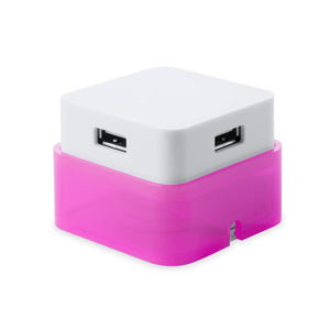 Porta USB Dix fucsia - personalizzabile con logo