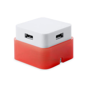 Porta USB Dix rosso - personalizzabile con logo