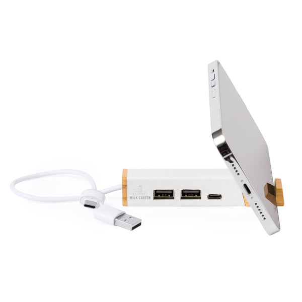 Porta USB Kartip bianco - personalizzabile con logo