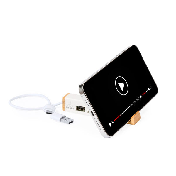 Porta USB Kartip bianco - personalizzabile con logo