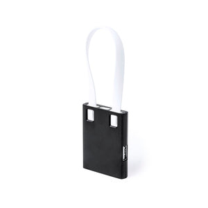 Porta USB Yurian nero - personalizzabile con logo