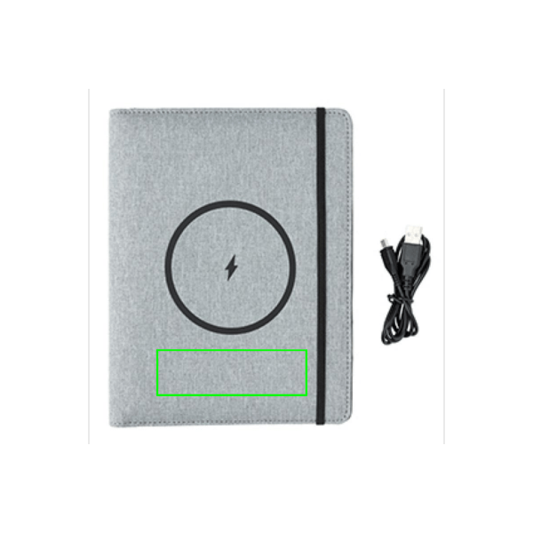 Portablocco A5 wireless 5W Air in rPET Colore: nero, grigio €55.57 - P774.051