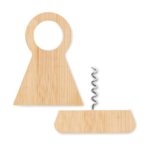 Portabottiglie in bamboo natural - personalizzabile con logo