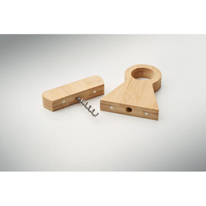 Portabottiglie in bamboo natural - personalizzabile con logo