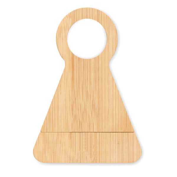 Portabottiglie in bamboo natural - personalizzabile con logo