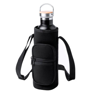 Portabottiglie Rafle nero - personalizzabile con logo