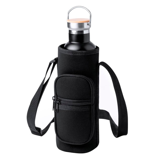 Portabottiglie Rafle nero - personalizzabile con logo