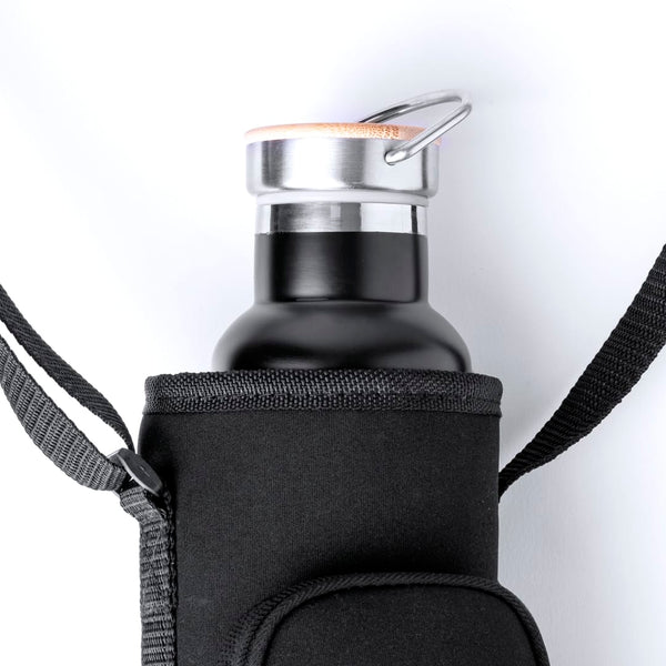 Portabottiglie Rafle nero - personalizzabile con logo