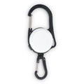 Portacarte con moschettone a 2 vie Bianco - personalizzabile con logo