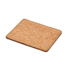Portacarte in sughero con RFID beige - personalizzabile con logo