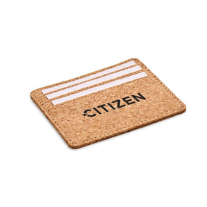 Portacarte in sughero con RFID beige - personalizzabile con logo