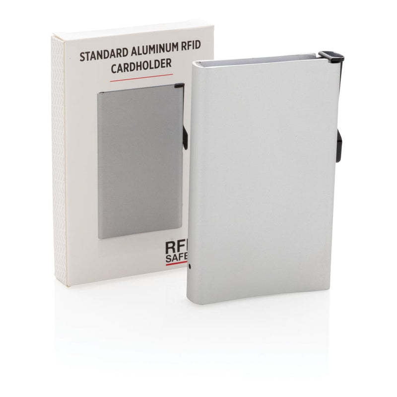 Portacarte standard in alluminio - personalizzabile con logo
