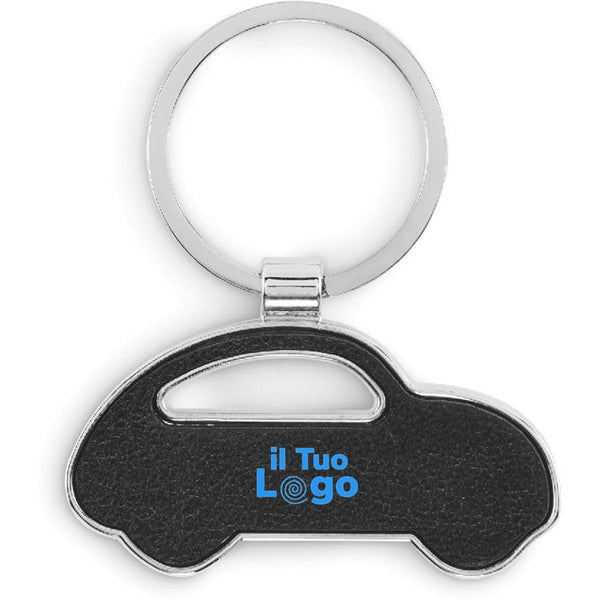 Portachiavi a forma di auto Nero - personalizzabile con logo