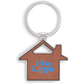 Portachiavi a forma di casa Marrone - personalizzabile con logo