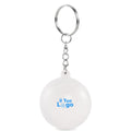 Portachiavi antistress in PU Bianco - personalizzabile con logo