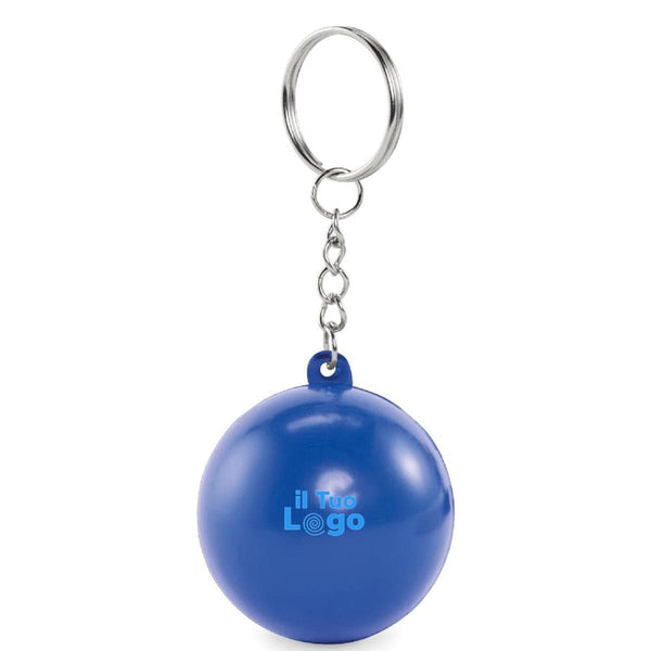 Portachiavi antistress in PU Blu - personalizzabile con logo