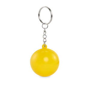 Portachiavi antistress in PU Giallo - personalizzabile con logo