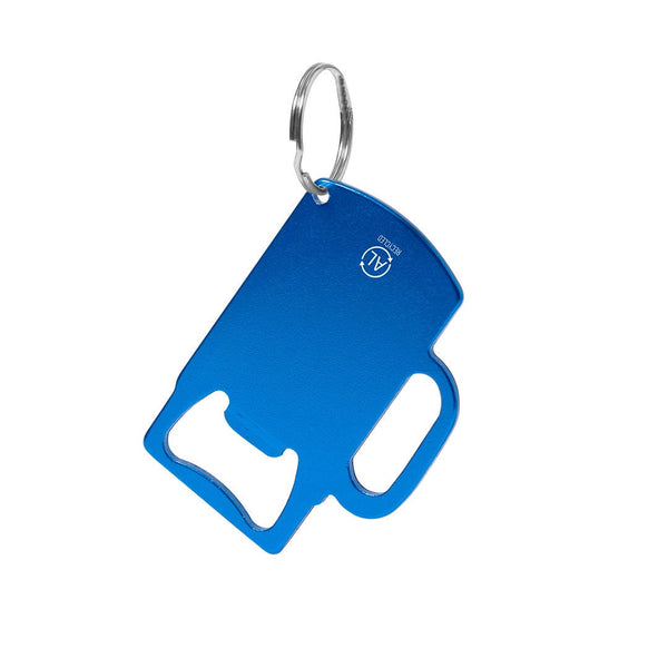 Portachiavi Apribottiglia Berman blu - personalizzabile con logo