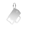 Portachiavi Apribottiglia Berman color argento - personalizzabile con logo