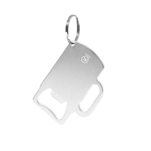 Portachiavi Apribottiglia Berman color argento - personalizzabile con logo